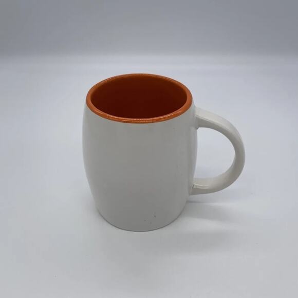 Dunkin Donuts Engraved Coffee Mug Orange & White Retired 2012 - Picture 2 of 3